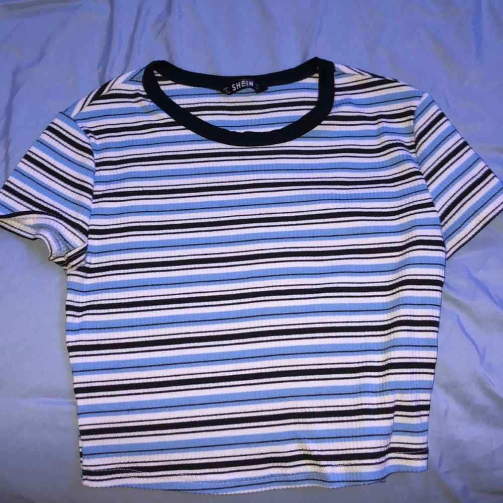 Shein Blue Crop Top